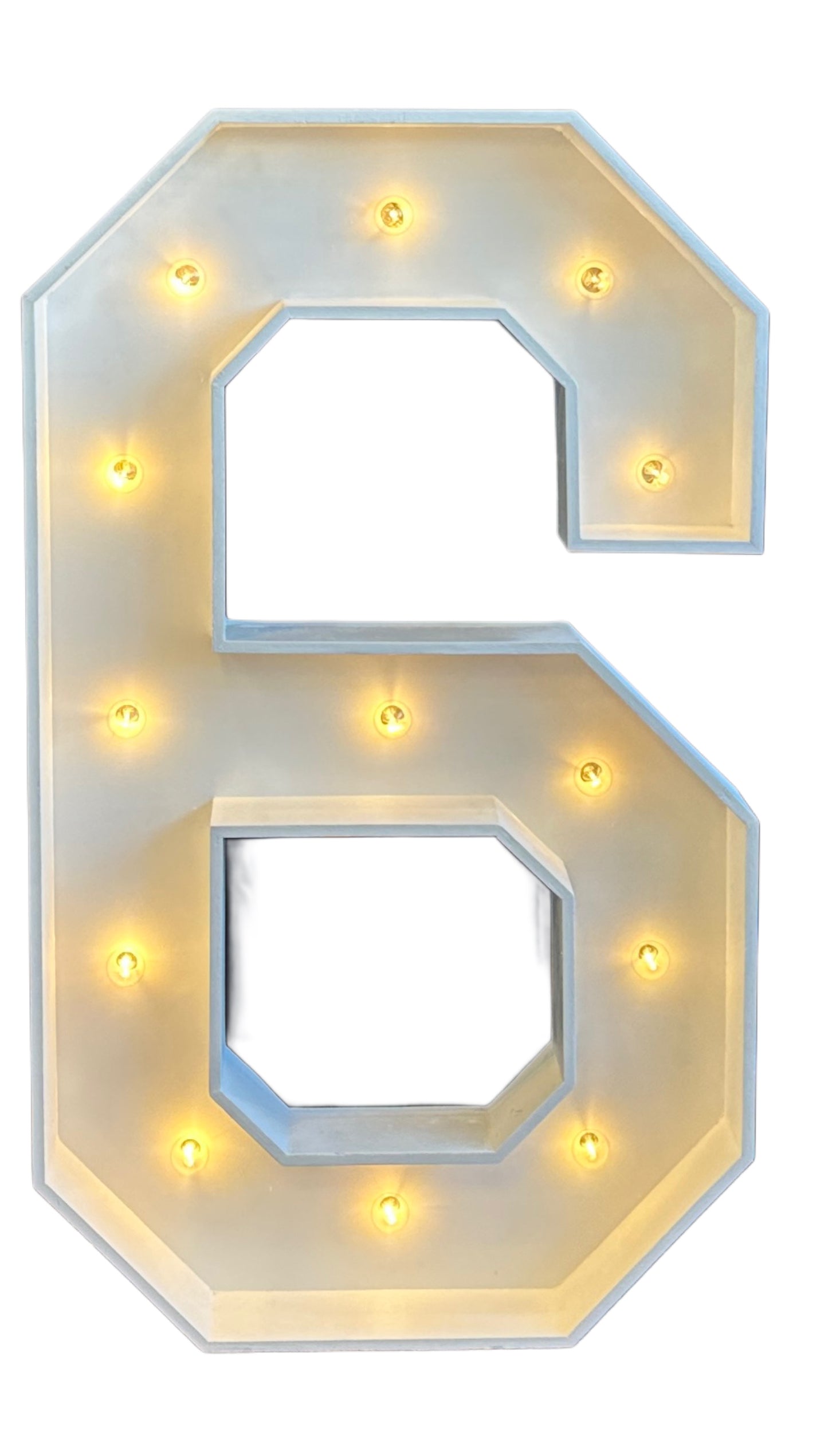 "6" Marquee Number