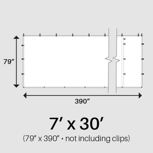 7' x 30' Solid Sidewall