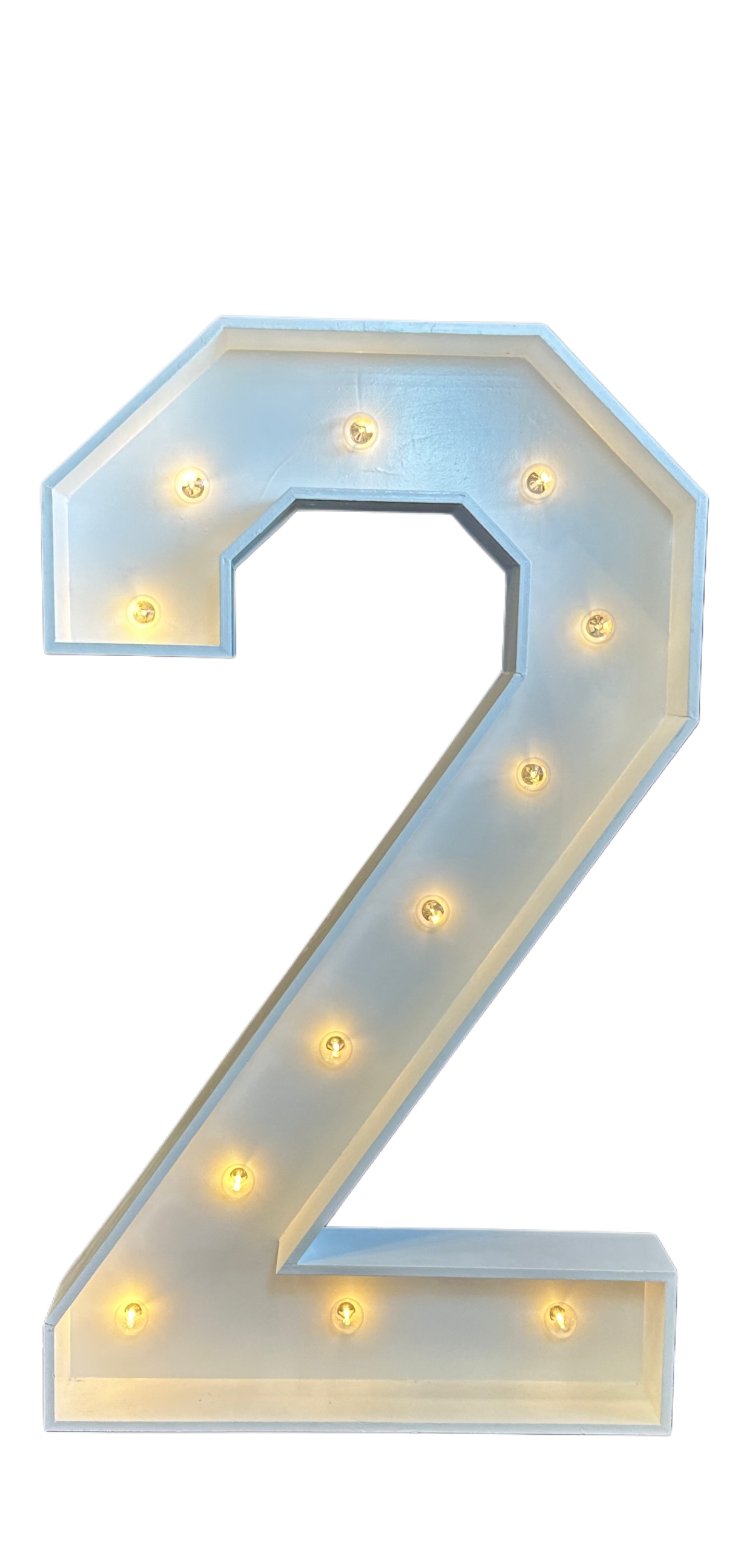"2" Marquee Number